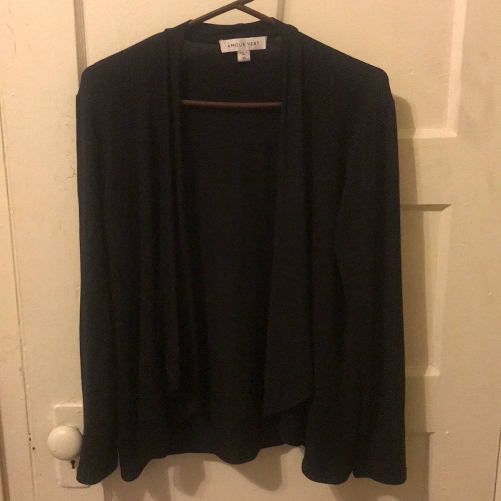 Black Amour Vert Open Cardigan